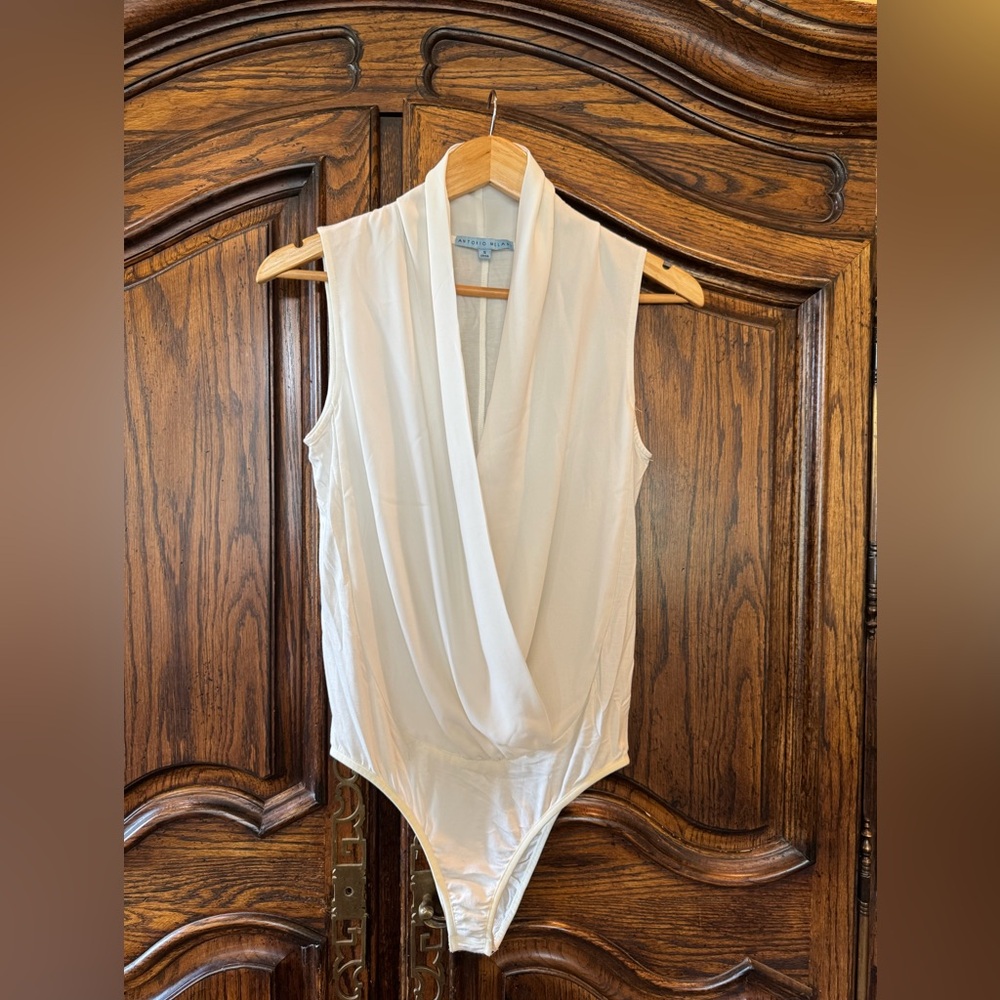 ANTONIO MELANI  Draped Bodysuit Small
